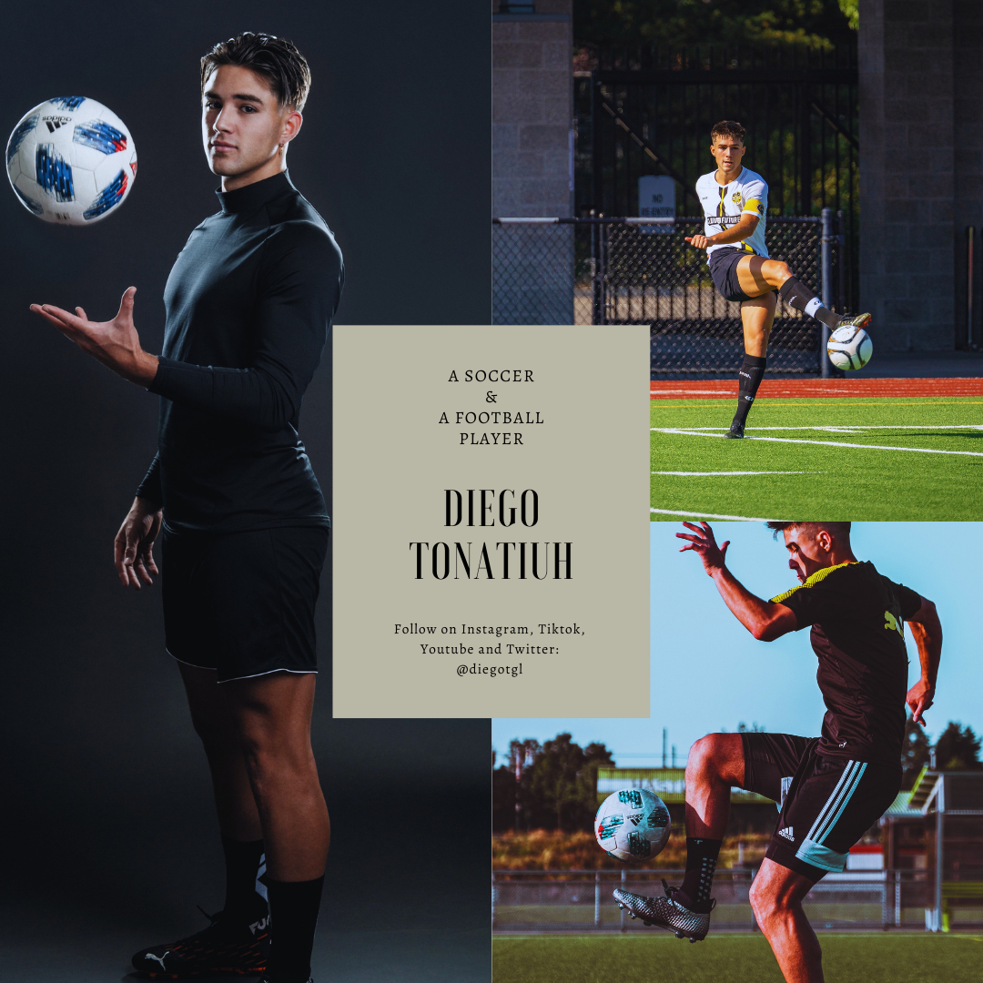 A Kick in the Grass of a Football/Soccer Player "DIEGO TONATIUH"